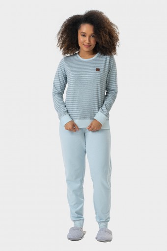 Pijama  Mescla Azul