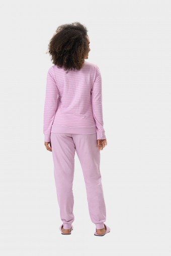 Pijama  Listrado Rosa