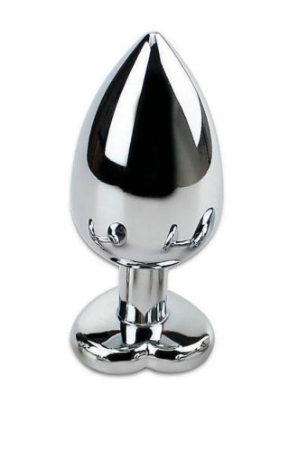 Plug Anal Cônico com Cristal Formato Coração M 