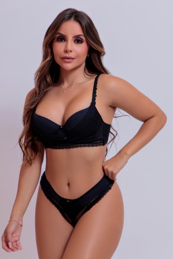 Conjunto Renda 516 Preto
