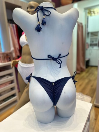 Biquini Azul Jeans Corda