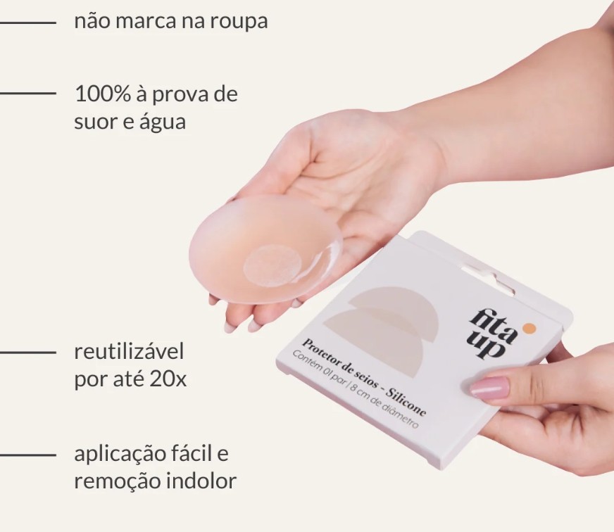 PROTETOR DE SEIOS SILICONE 8 CM