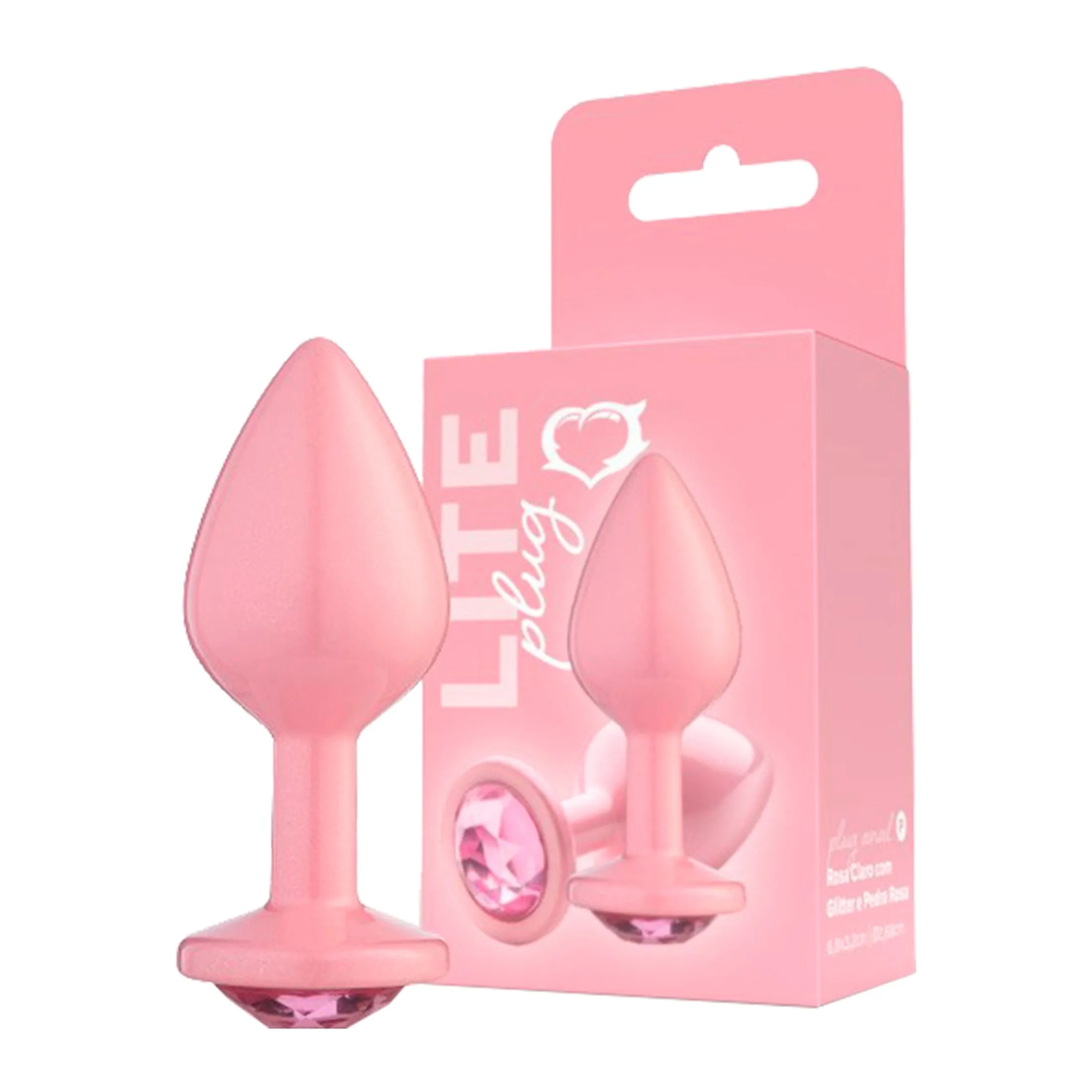 Plug Anal P com Glitter e Pedra Linha Lite Plug Sexy Fantasy