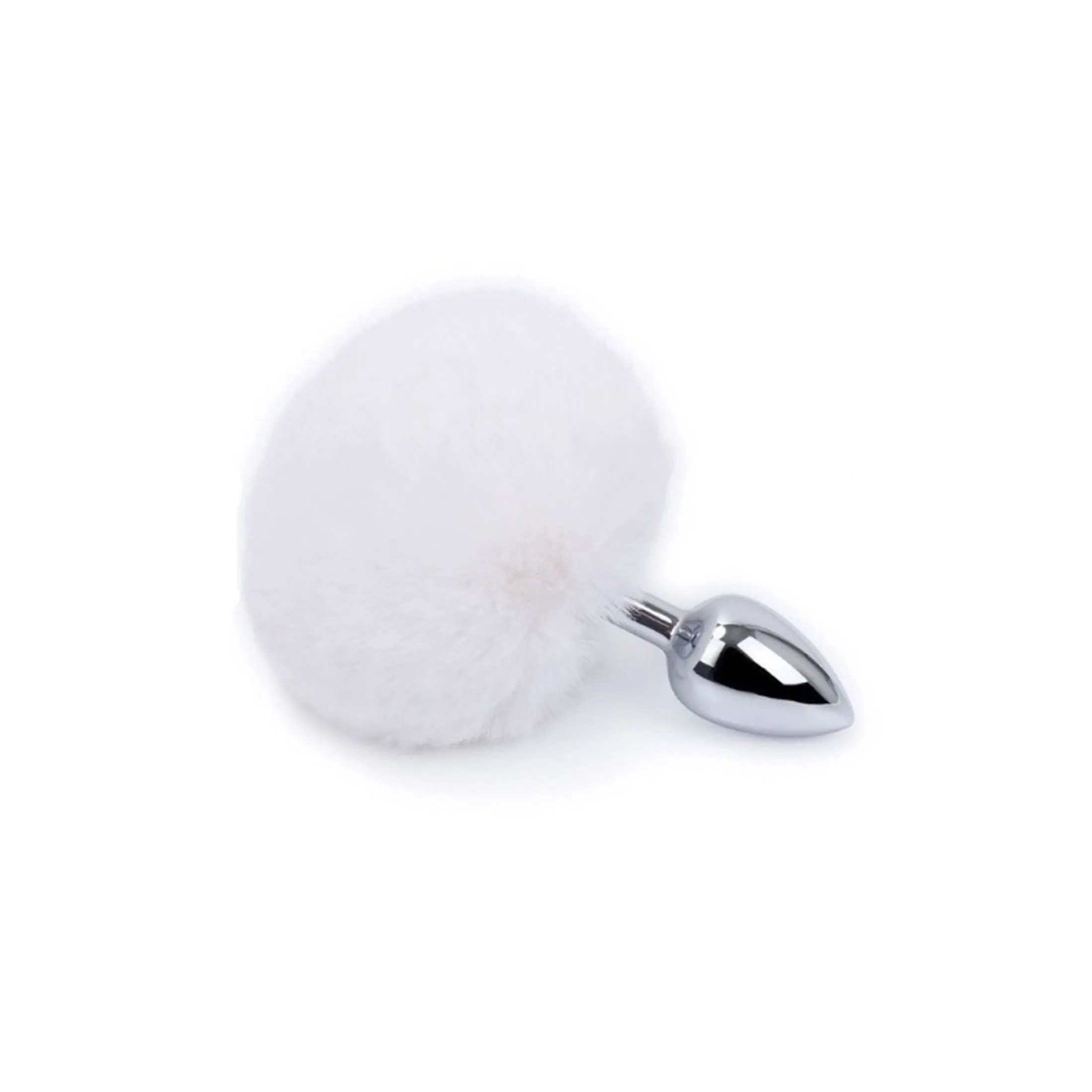 Plug Anal em Metal 7cm com Pompom Colorido Miss Collection