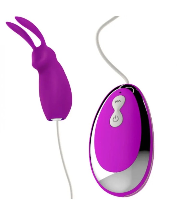 Vibrador Cápsula em Formato de Coelho com Controle Remoto e 20 Vibrações Miss Collection