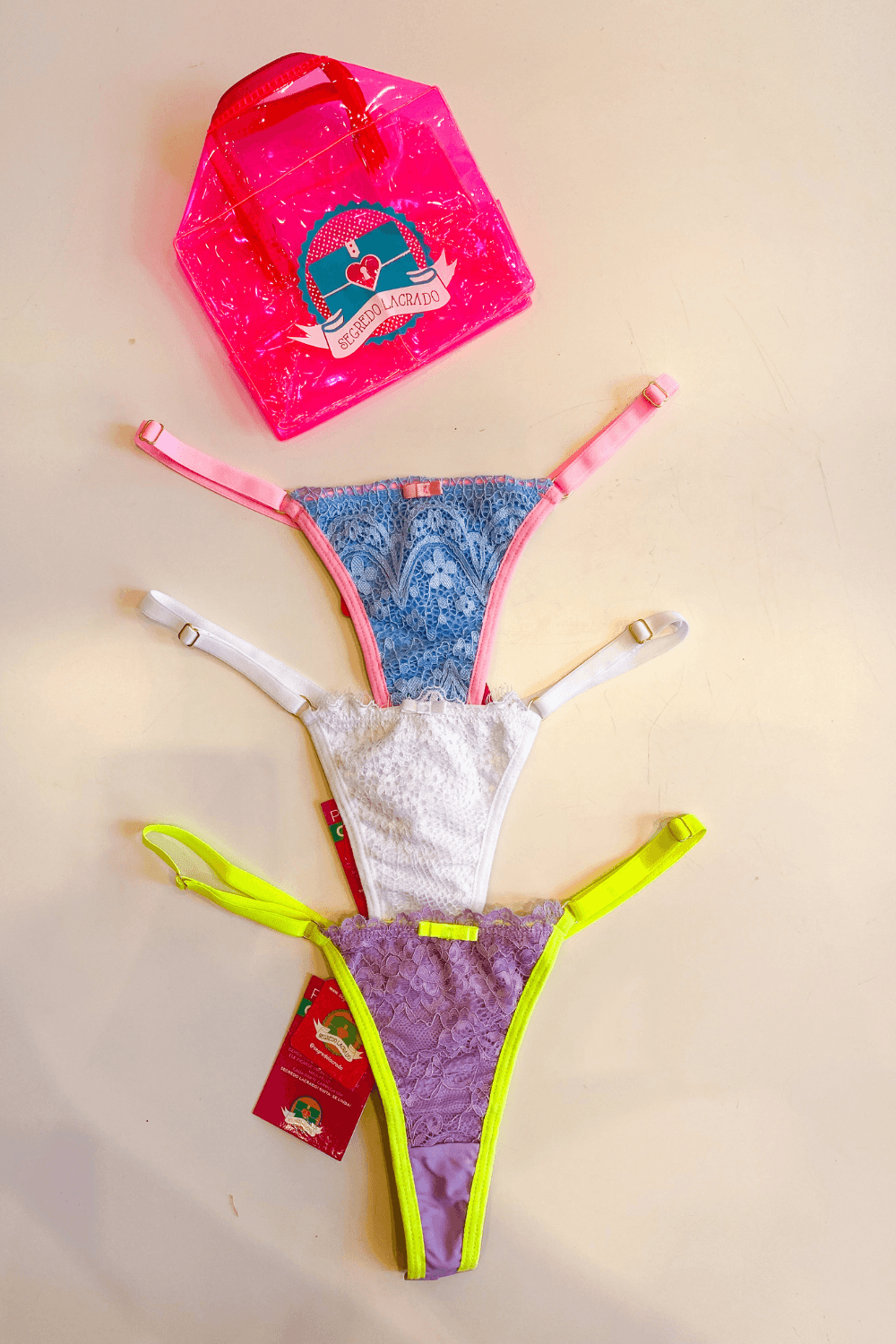 KIT DE CALCINHAS CANDY COLORS