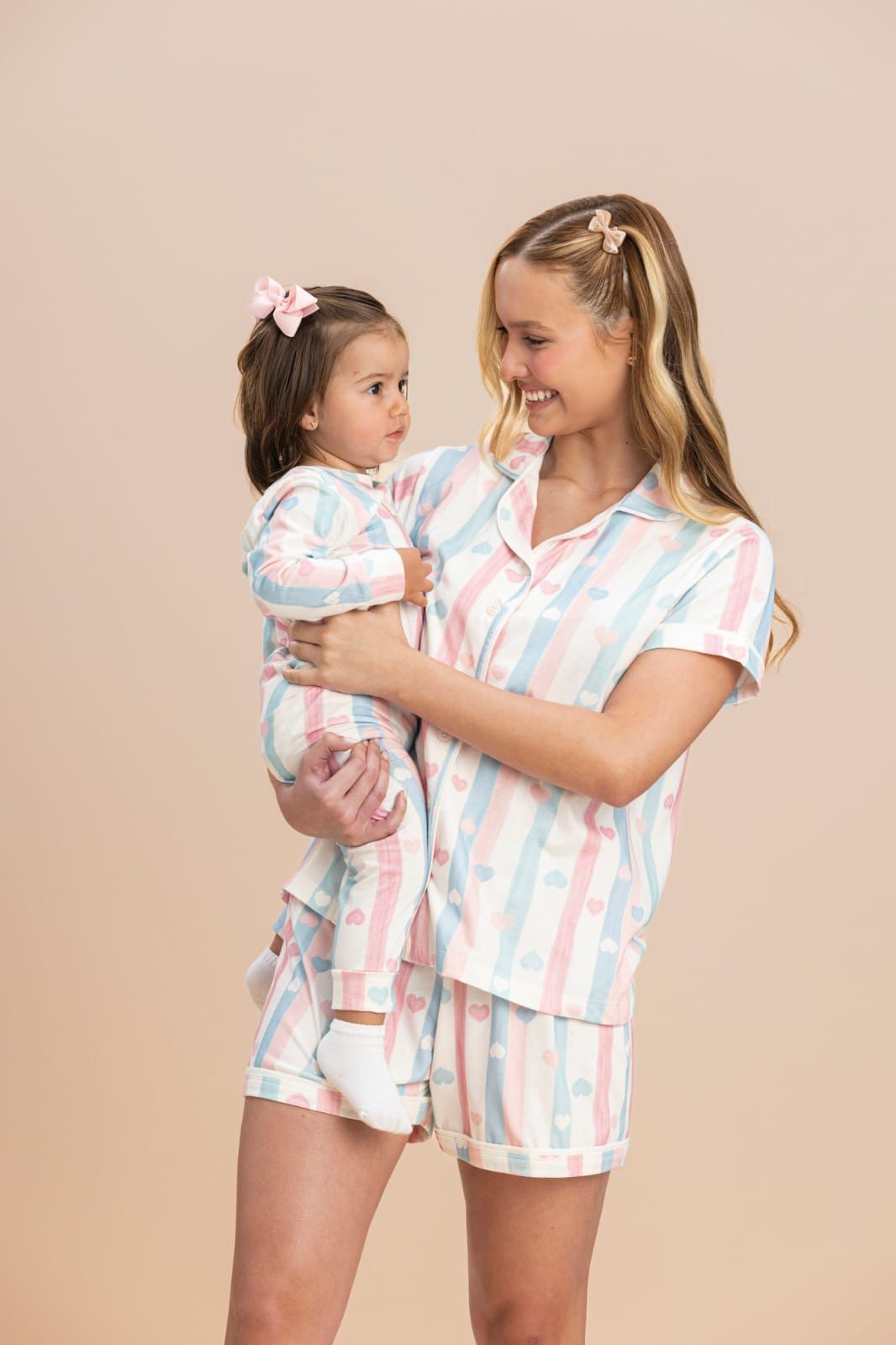099 Pijama Curto Love Rosa